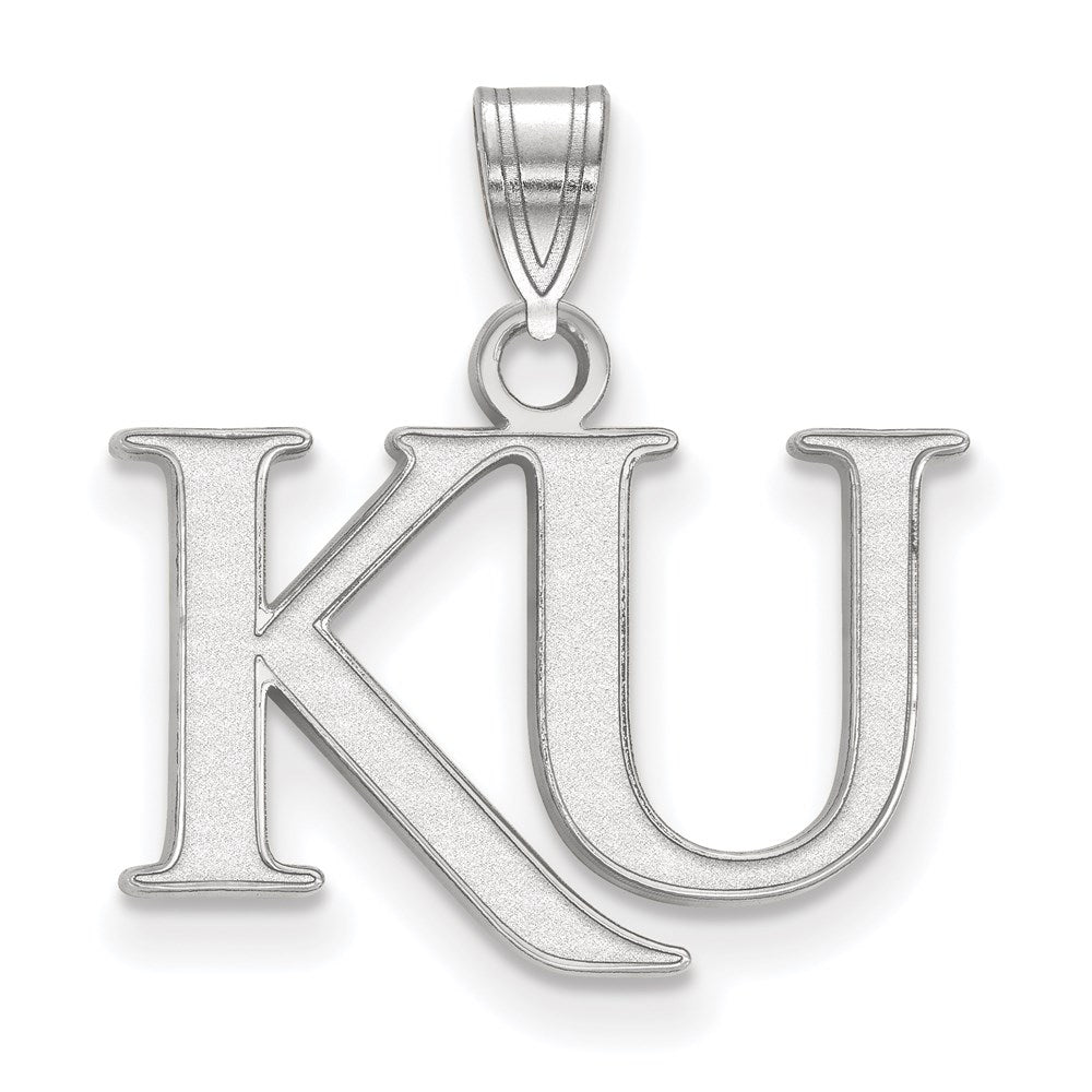 10K Weißgold Logoart University Of Kansas K U Klein Anhänger