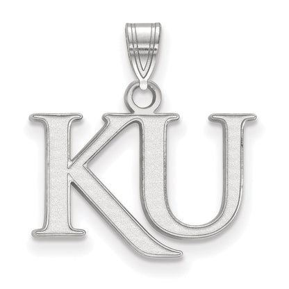 10K Weißgold Logoart University Of Kansas K U Klein Anhänger