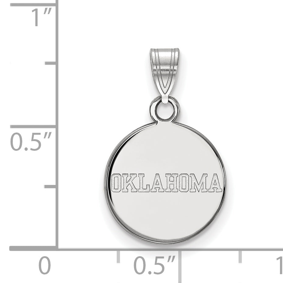 10K Weißgold Logoart University Of Oklahoma Klein Plättchen Anhänger