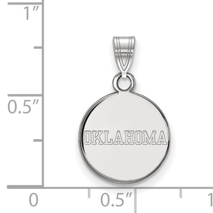 10K Weißgold Logoart University Of Oklahoma Klein Plättchen Anhänger