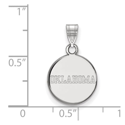 14K Weißgold Logoart University Of Oklahoma Klein Plättchen Anhänger