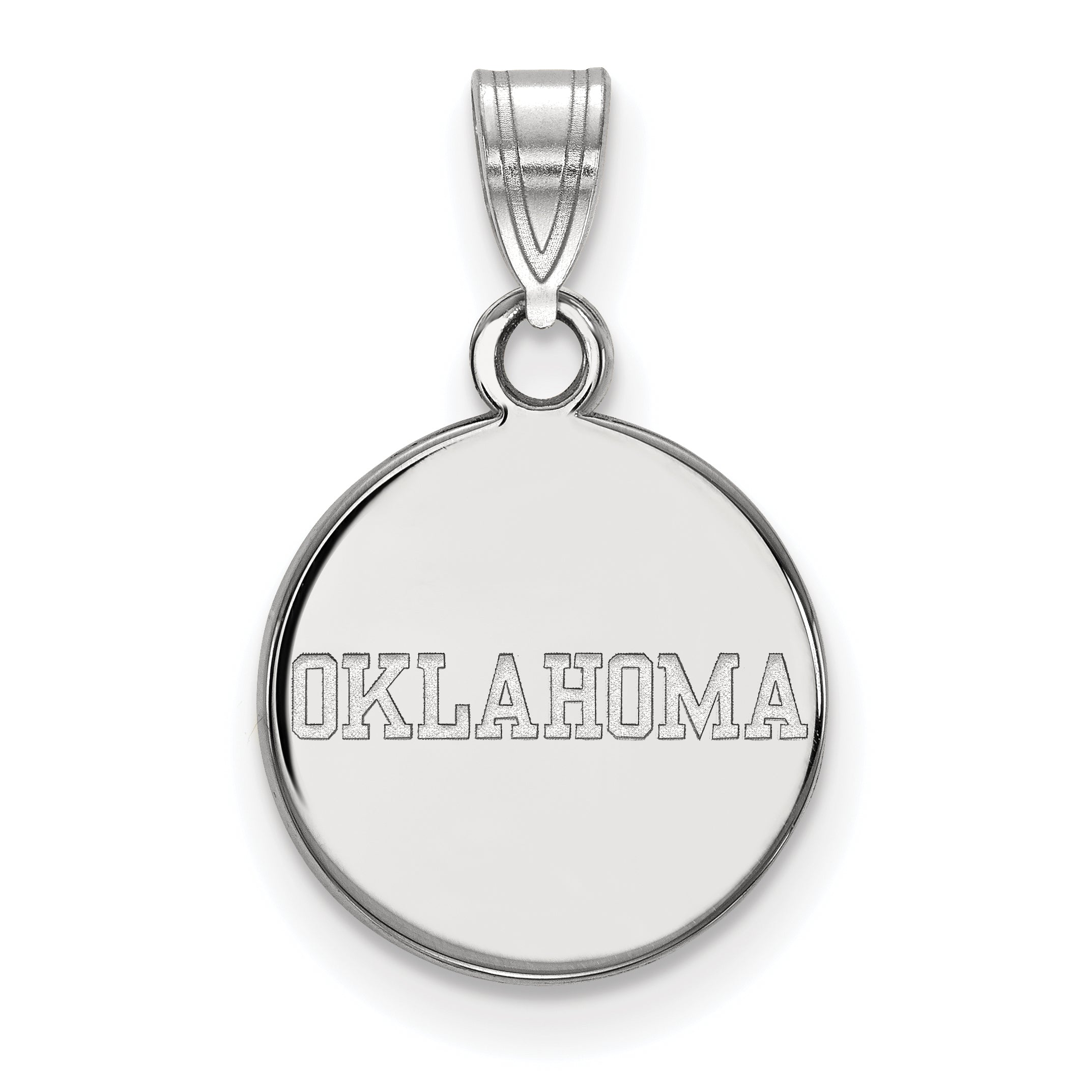 10K Weißgold Logoart University Of Oklahoma Klein Plättchen Anhänger