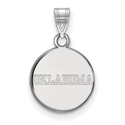10K Weißgold Logoart University Of Oklahoma Klein Plättchen Anhänger
