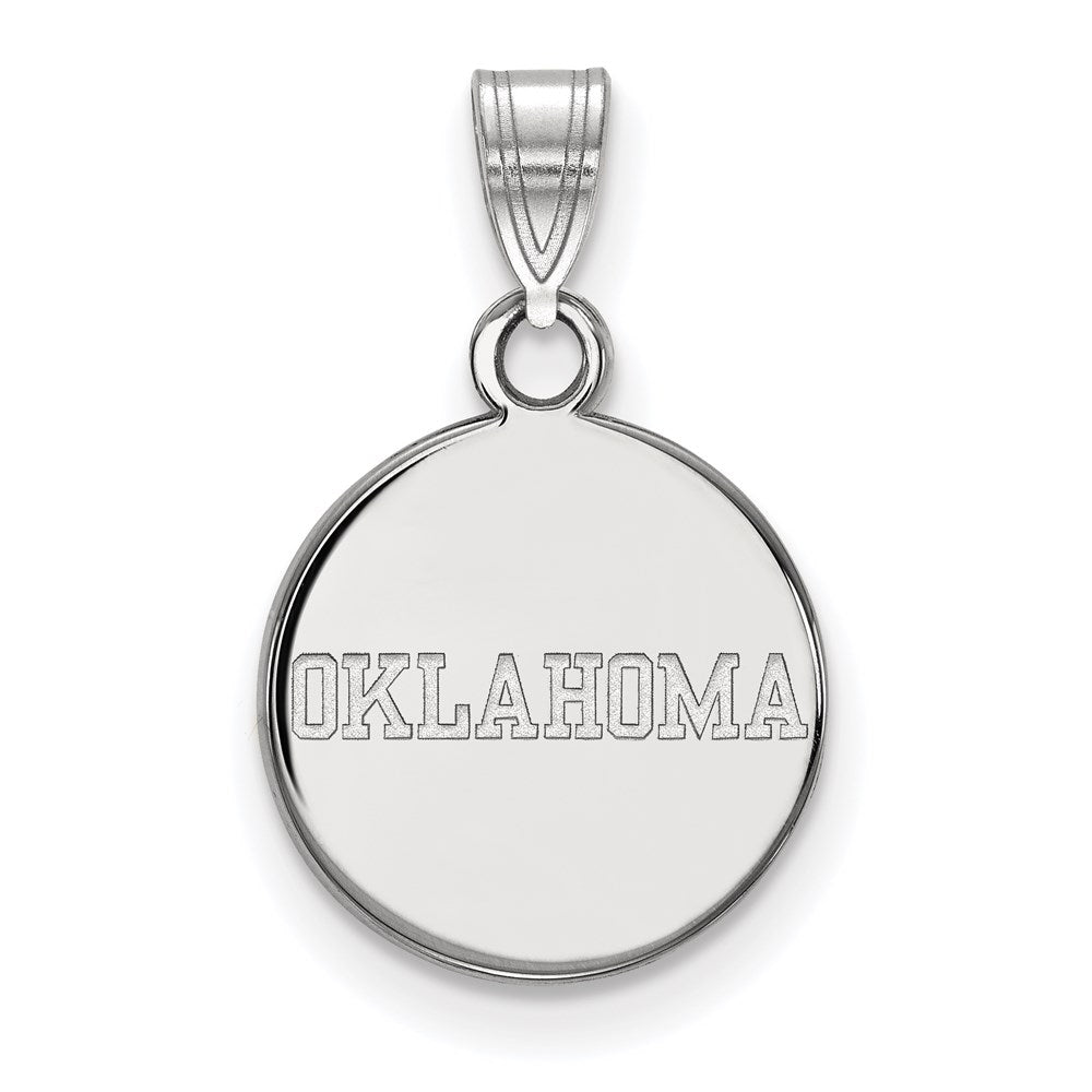 Sterlingsilber Rhodiniert Logoart University Of Oklahoma Klein Plättchen Anhänger