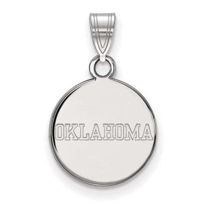 Sterlingsilber Rhodiniert Logoart University Of Oklahoma Klein Plättchen Anhänger