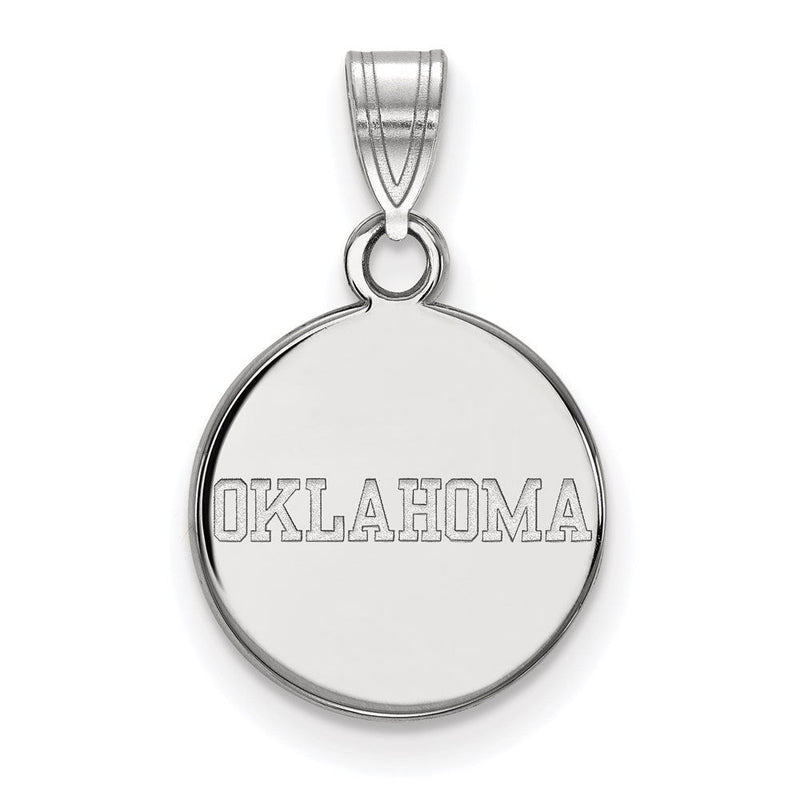Sterlingsilber Rhodiniert Logoart University Of Oklahoma Klein Plättchen Anhänger