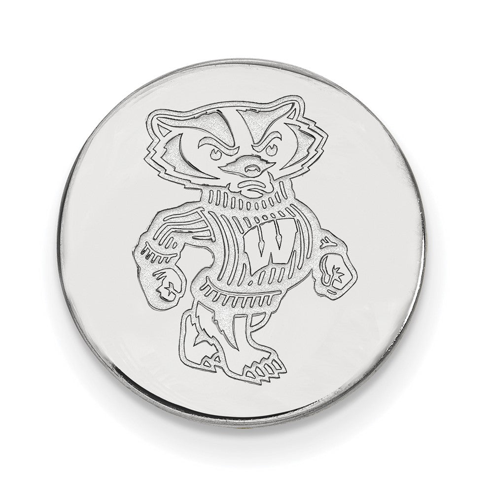 14K Weißgold Logoart University Of Wisconsin Badger Anstecknadel