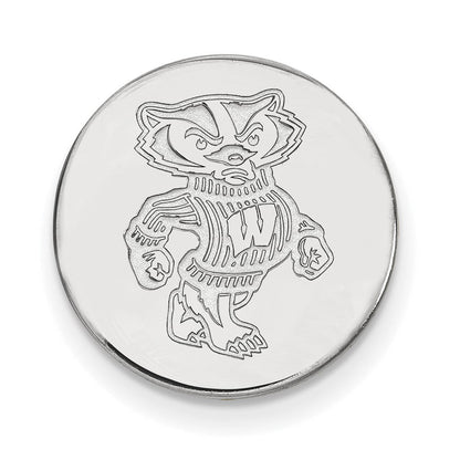 14K Weißgold Logoart University Of Wisconsin Badger Anstecknadel