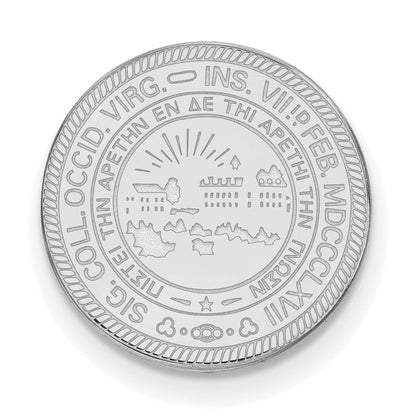 14K Weißgold Logoart West Virginia University Wappen Anstecknadel