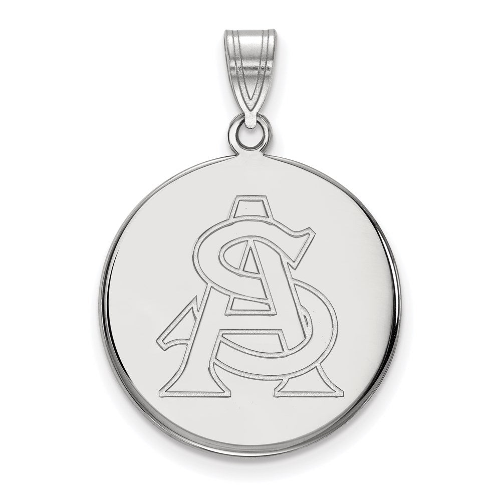 10K Weißgold Logoart Arizona State University A S Groß Plättchen Anhänger