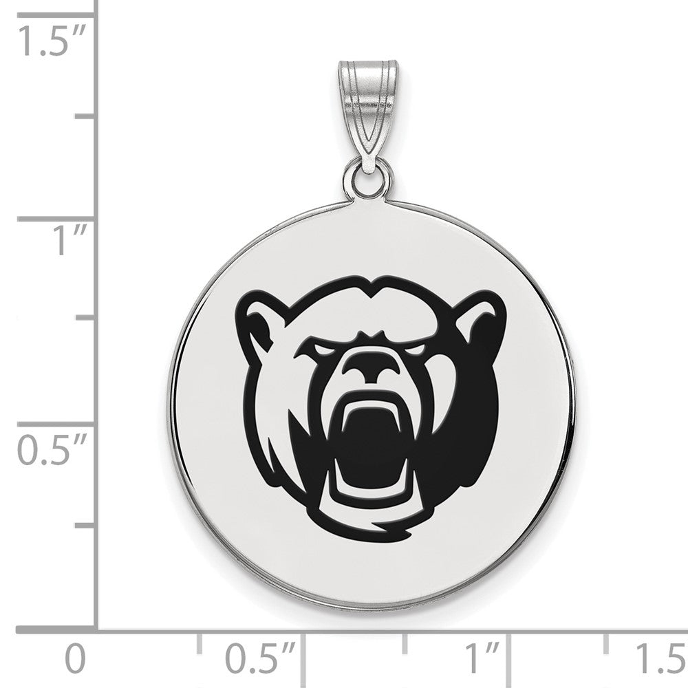 Sterlingsilber Rhodiniert Logoart Baylor University Extra Groß Emailliert Plättchen Anhänger