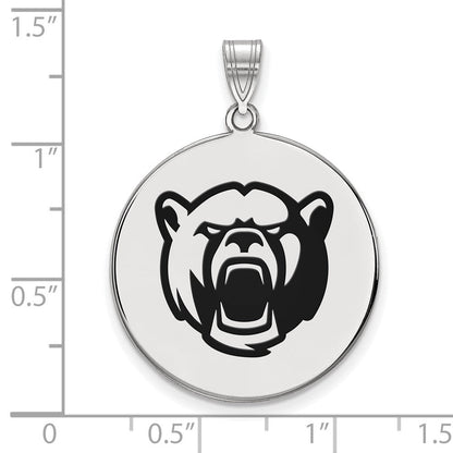 Sterlingsilber Rhodiniert Logoart Baylor University Extra Groß Emailliert Plättchen Anhänger