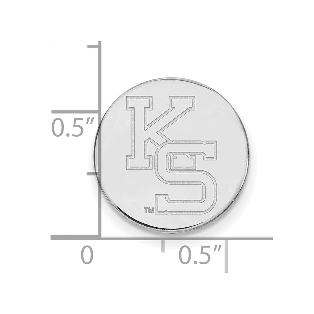 14K Weißgold Logoart Kansas State University K-s Anstecknadel