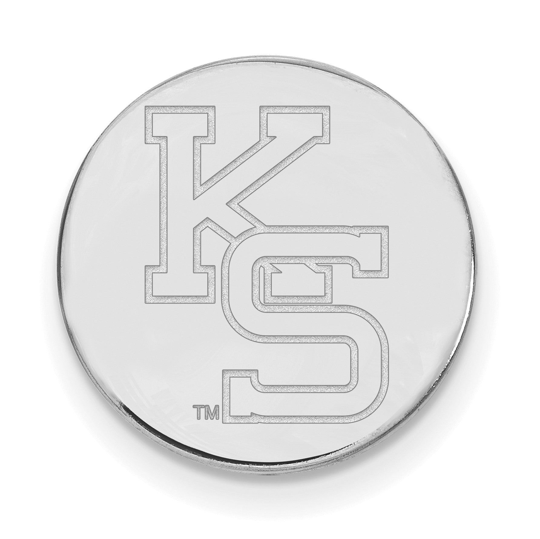 14K Weißgold Logoart Kansas State University K-s Anstecknadel