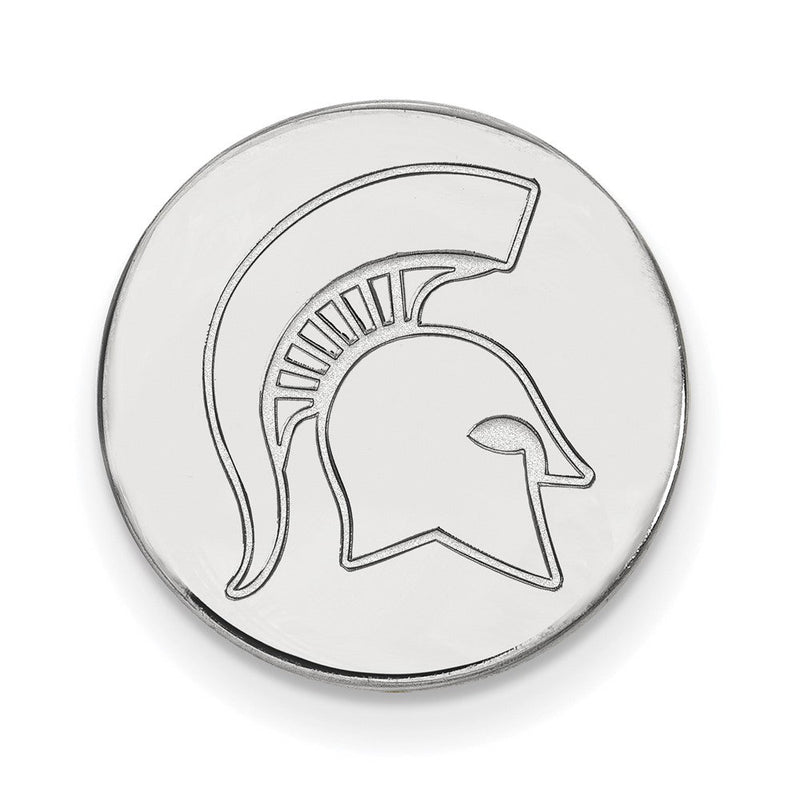 14K Weißgold Logoart Michigan State University Spartan Anstecknadel