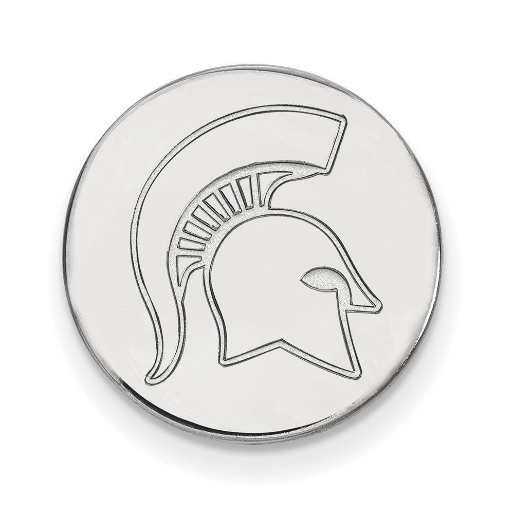 Sterlingsilber Rhodiniert Logoart Michigan State University Anstecknadel