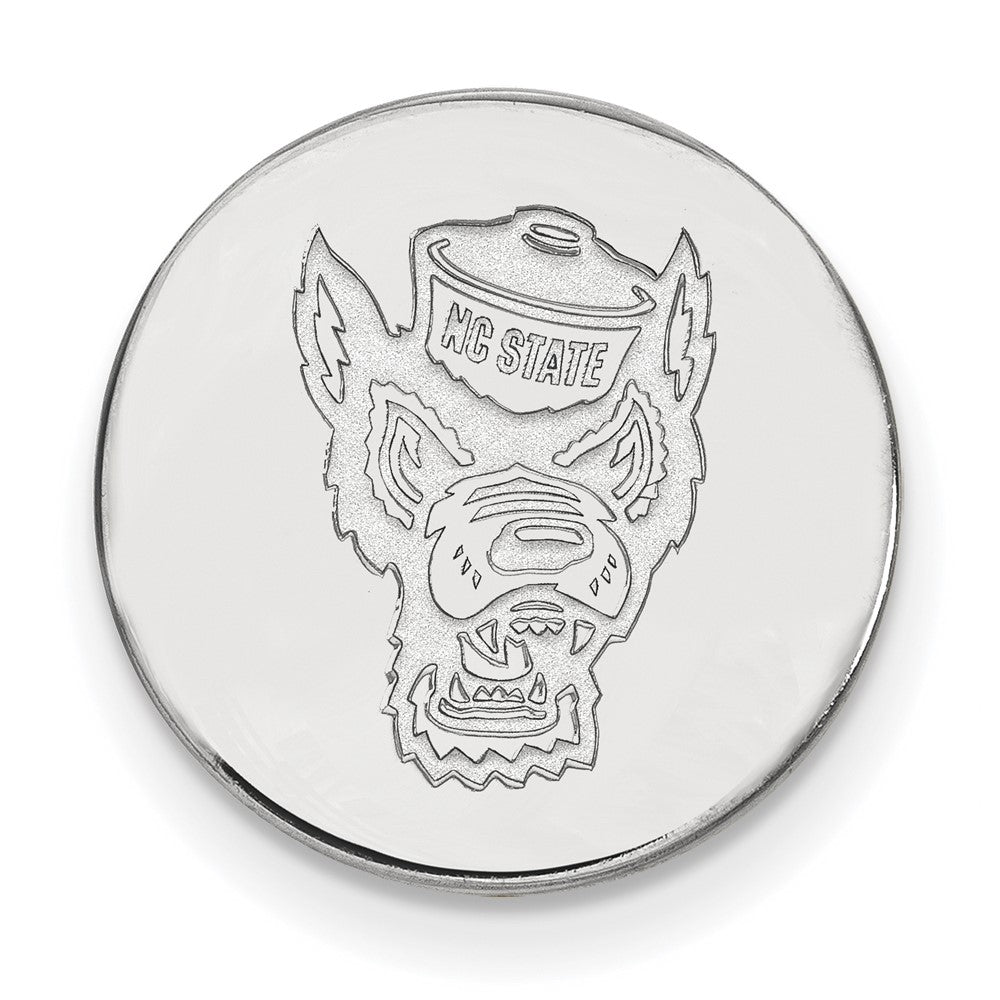 14K Weißgold Logoart North Carolina State University Wolf Anstecknadel