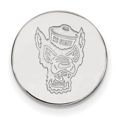 14K Weißgold Logoart North Carolina State University Wolf Anstecknadel