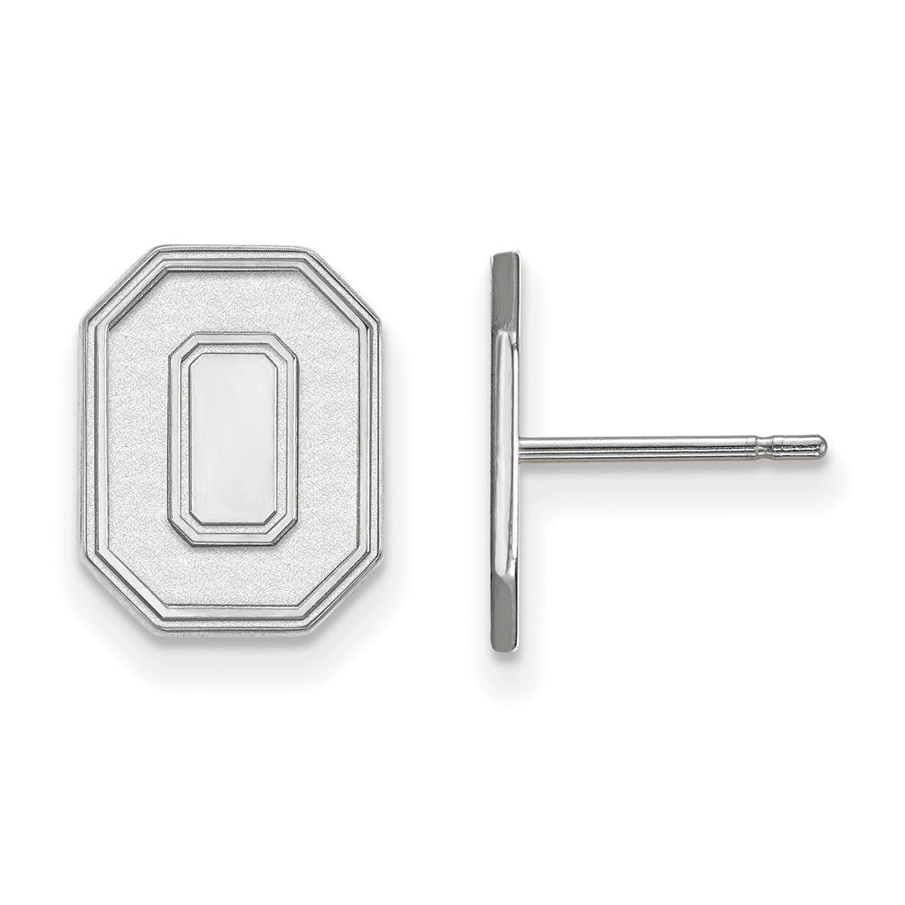 Sterlingsilber Rhodiniert Logoart The Ohio State University Buchstabe O Klein Ohrstecker