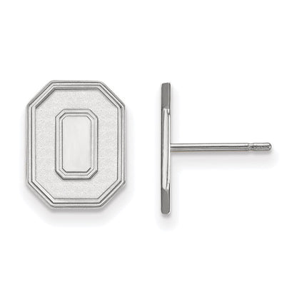 Sterlingsilber Rhodiniert Logoart The Ohio State University Buchstabe O Klein Ohrstecker