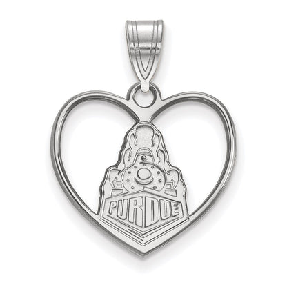 Sterlingsilber Rhodiniert Logoart Purdue University Boilermakers Zug Logo Herz Anhänger