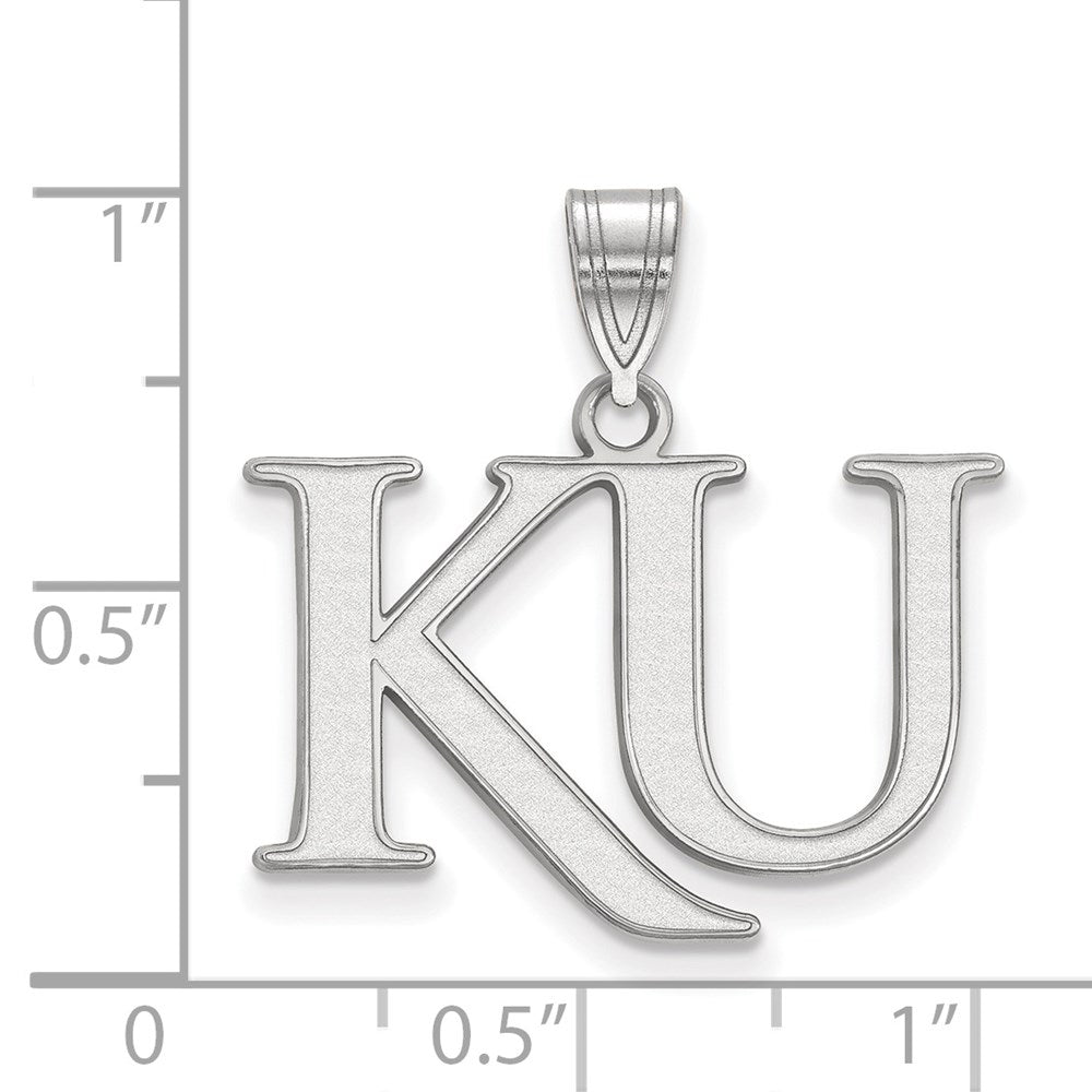 Sterlingsilber Rhodiniert Logoart University Of Kansas K U Mittel Anhänger