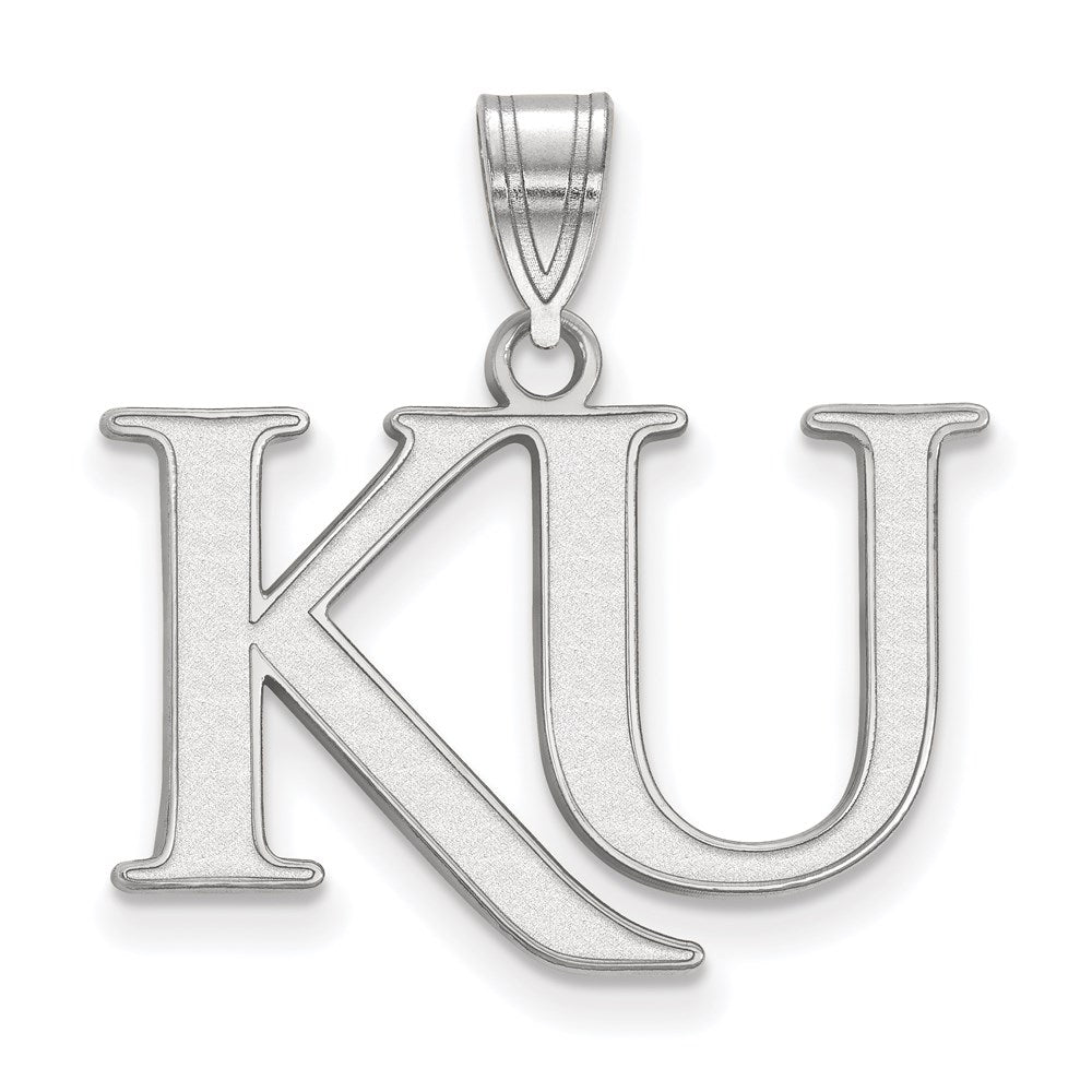 10K Weißgold Logoart University Of Kansas K U Mittel Anhänger