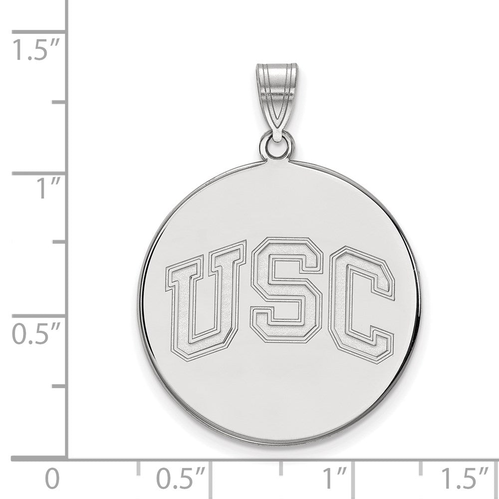 10K Weißgold University Of Southern California U S C Extra Groß Plättchen Anhänger