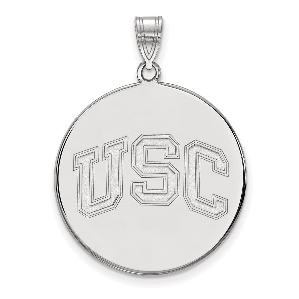 10K Weißgold University Of Southern California U S C Extra Groß Plättchen Anhänger