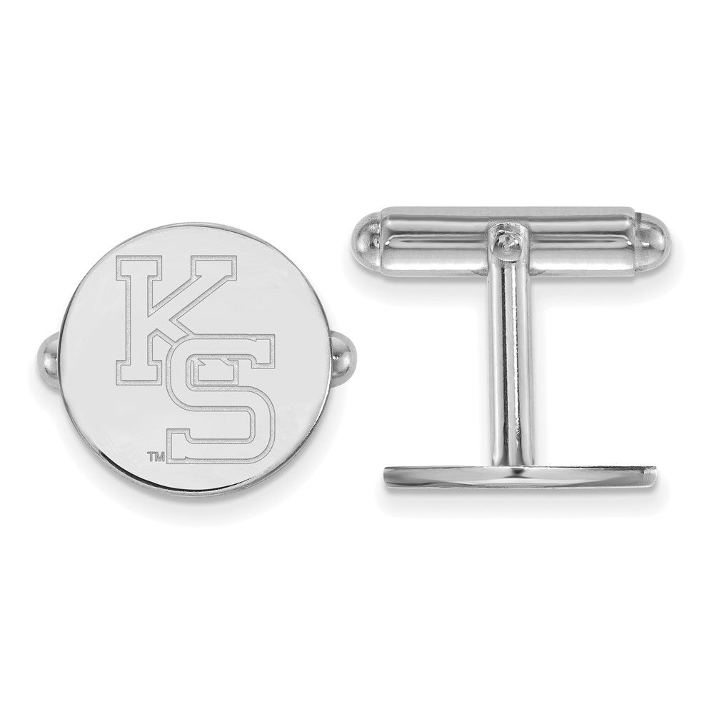 Sterlingsilber Rhodiniert Logoart Kansas State University K-s Manschette Knöpfe