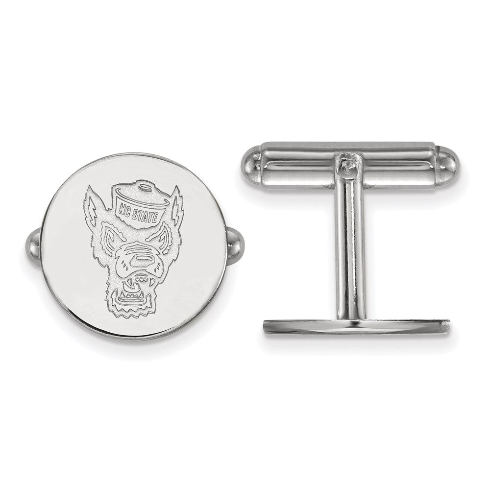 Sterlingsilber Rhodiniert Logoart N. Carolina State University Manschette Knöpfe