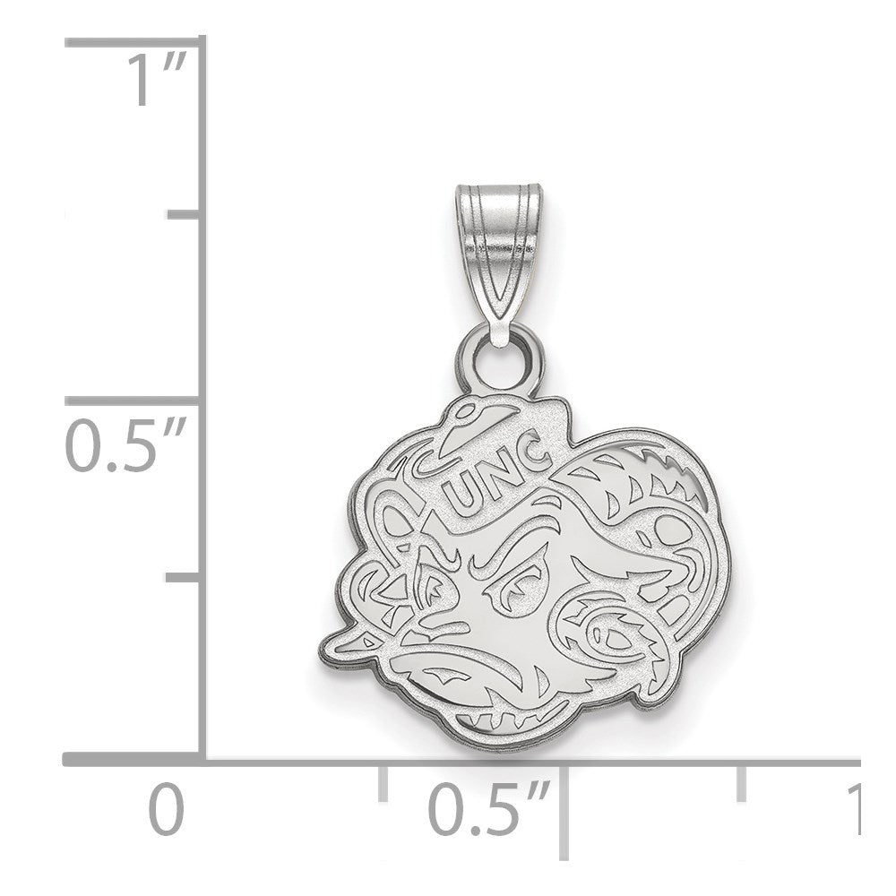 Sterlingsilber Rhodiniert Logoart University Of North Carolina Ram Klein Anhänger