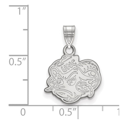 Sterlingsilber Rhodiniert Logoart University Of North Carolina Ram Klein Anhänger