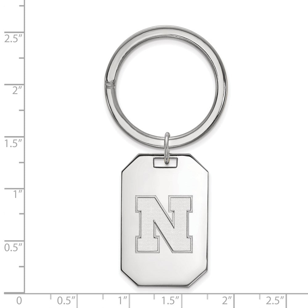 Sterlingsilber Rhodiniert Logoart University Of Nebraska Key Ring