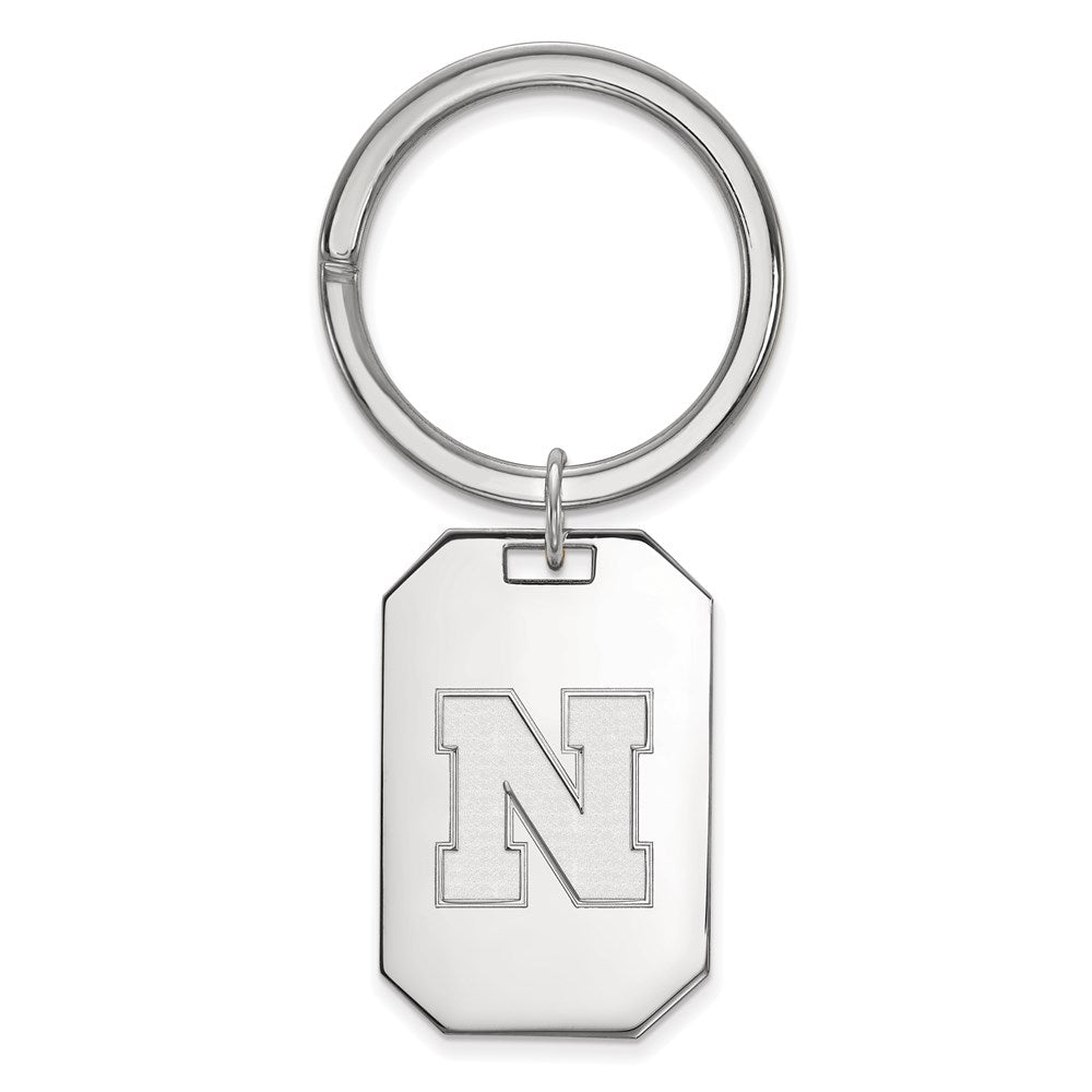 Sterlingsilber Rhodiniert Logoart University Of Nebraska Key Ring