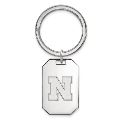 Sterlingsilber Rhodiniert Logoart University Of Nebraska Key Ring