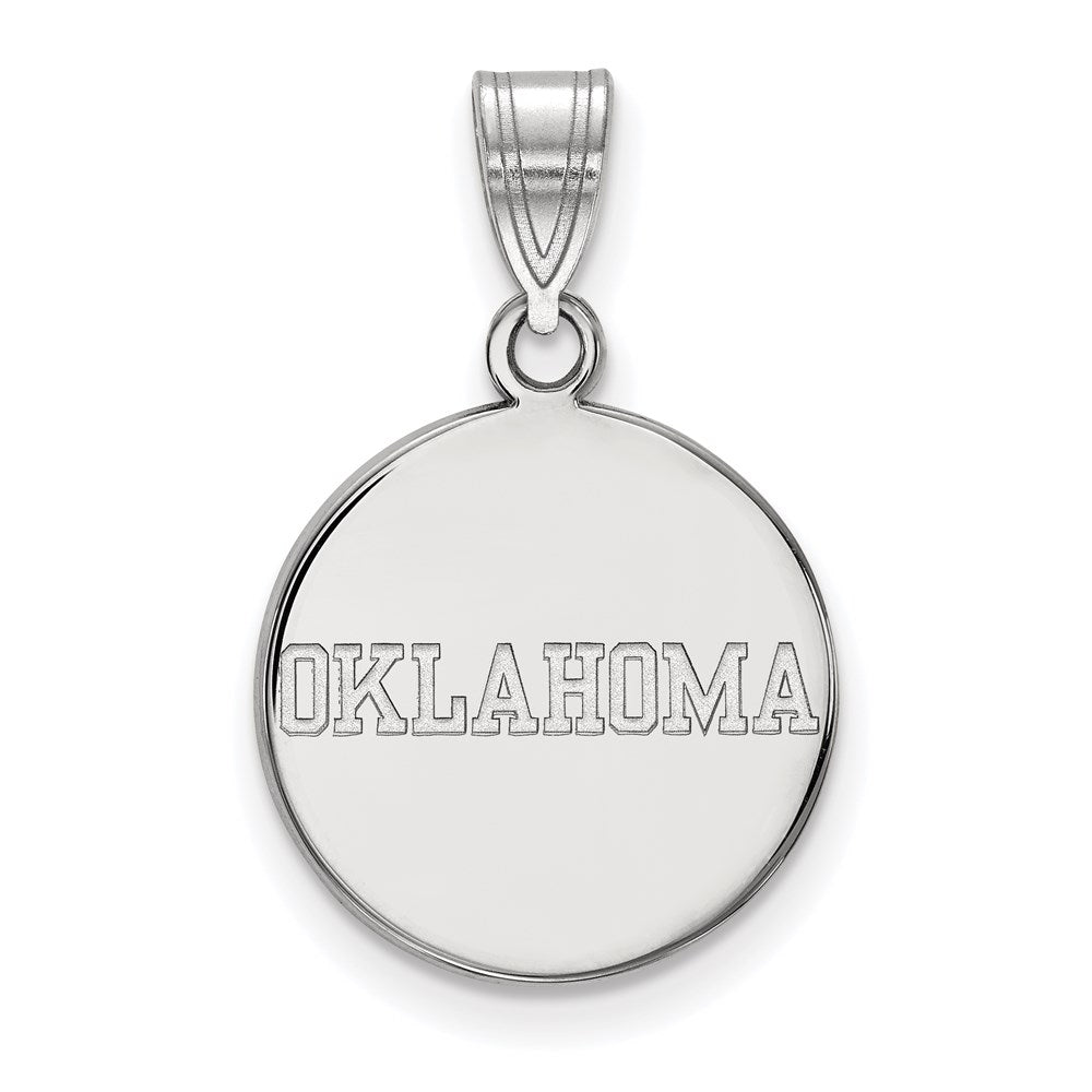 14K Weißgold Logoart University Of Oklahoma Mittel Plättchen Anhänger