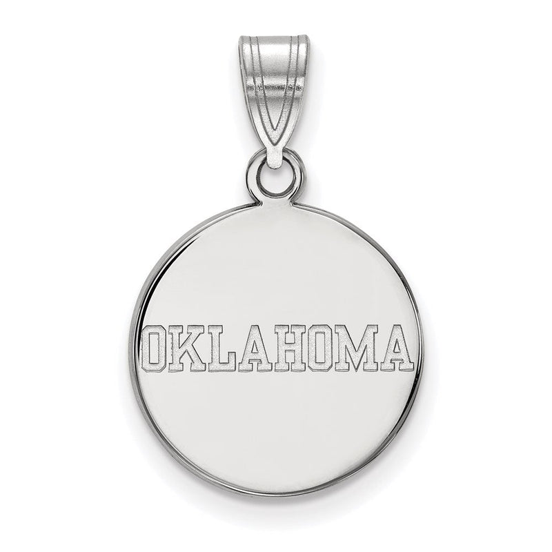14K Weißgold Logoart University Of Oklahoma Mittel Plättchen Anhänger