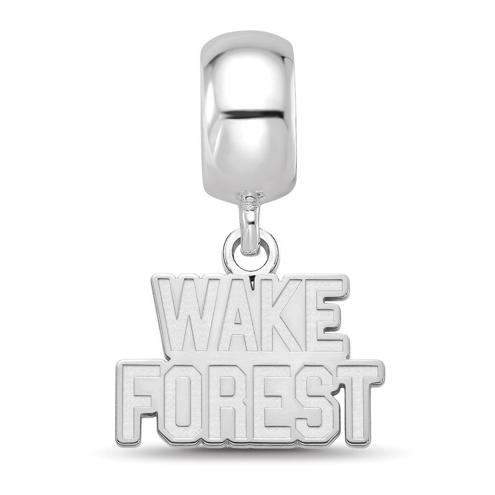 Sterlingsilber Rhodiniert Logoart Wake Forest University Xs Hängend Perle