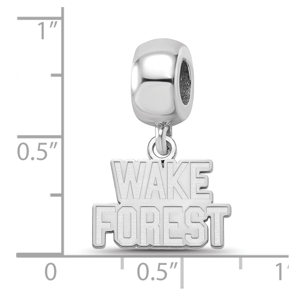 Sterlingsilber Rhodiniert Logoart Wake Forest University Xs Hängend Perle