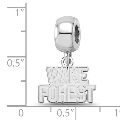 Sterlingsilber Rhodiniert Logoart Wake Forest University Xs Hängend Perle