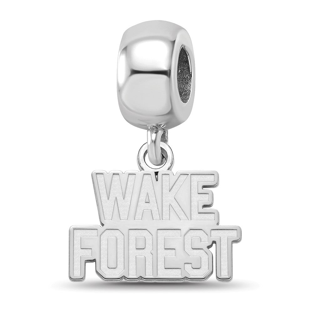 Sterlingsilber Rhodiniert Logoart Wake Forest University Xs Hängend Perle