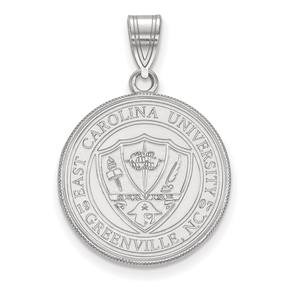 Sterlingsilber Rhodiniert Logoart Ost Carolina University Groß Wappen Anhänger