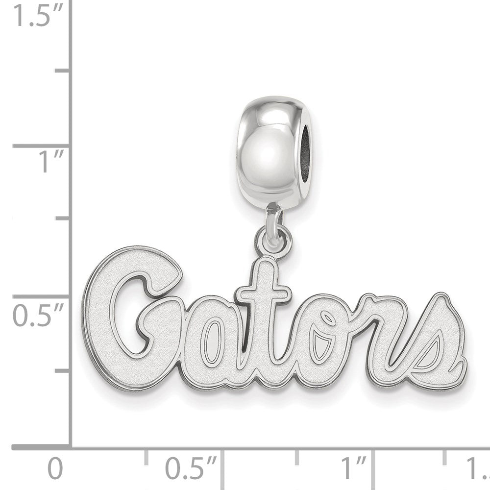 Sterlingsilber Rhodiniert Logoart U. Of Florida Gators Klein Hängend Perle