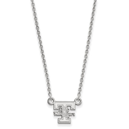 Sterlingsilber Rhodiniert Logoart University Of Tennessee Damen Volunteers Klein Anhänger 18 Zoll Halskette