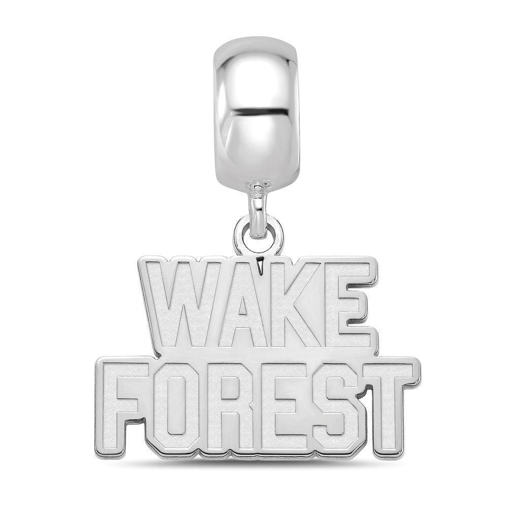 Sterlingsilber Rhodiniert Logoart Wake Forest University Sm Hängend Perle