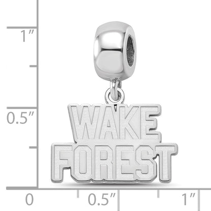 Sterlingsilber Rhodiniert Logoart Wake Forest University Sm Hängend Perle