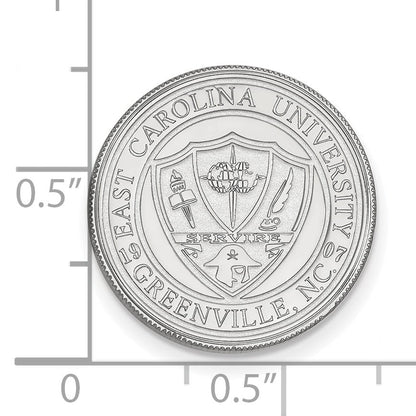 14K Weißgold Logoart Ost Carolina University Wappen Anstecknadel