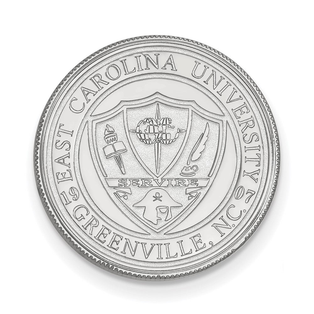 14K Weißgold Logoart Ost Carolina University Wappen Anstecknadel