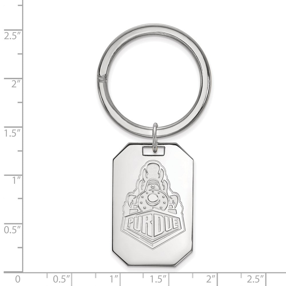 Sterlingsilber Rhodiniert Logoart Purdue Universität. Key Ring